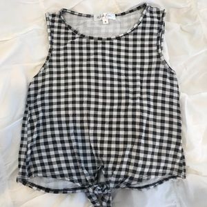 TILLYS GINGHAM TIE TANK TOP